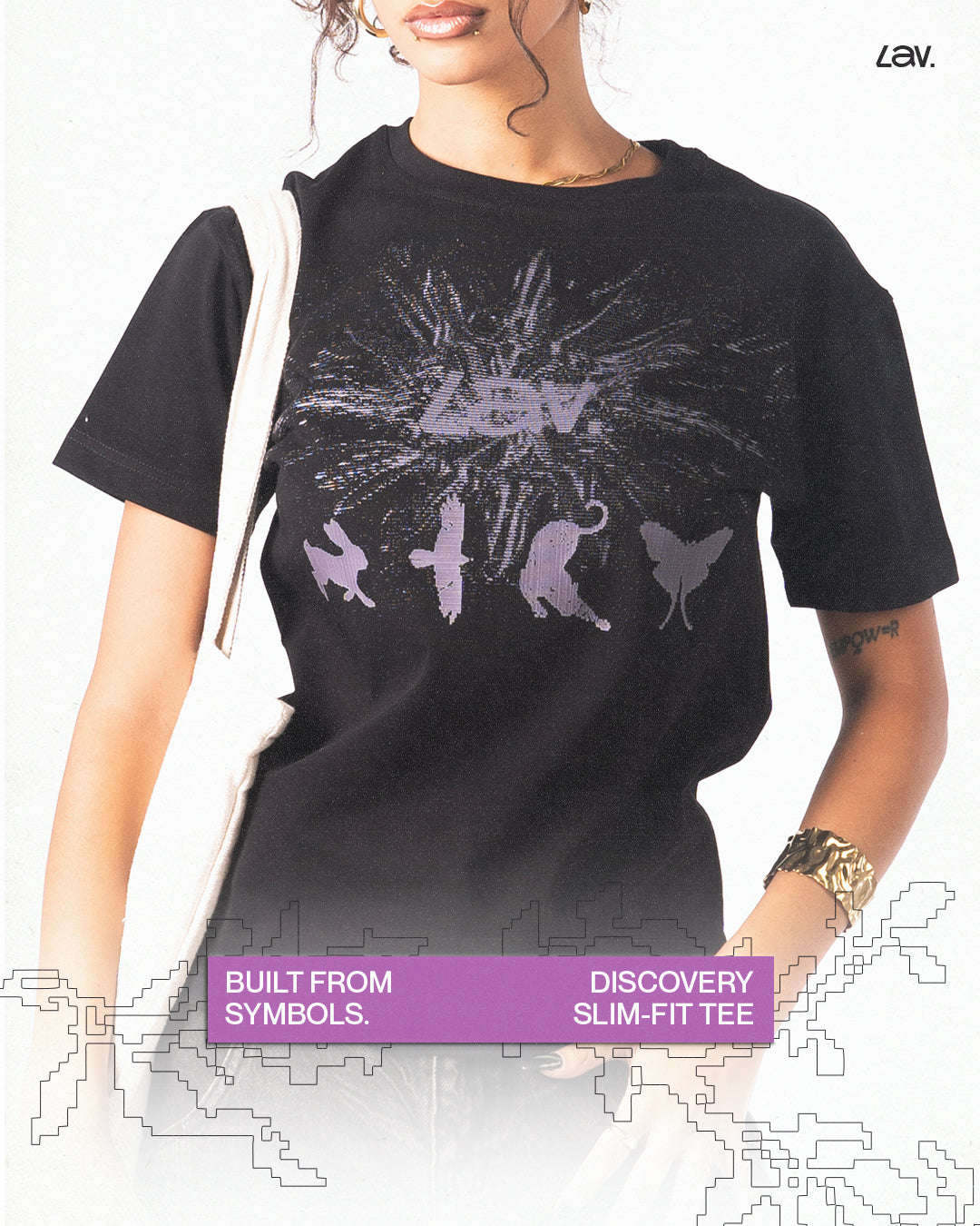 Blue Denim + Black Tee + Belt Bundle