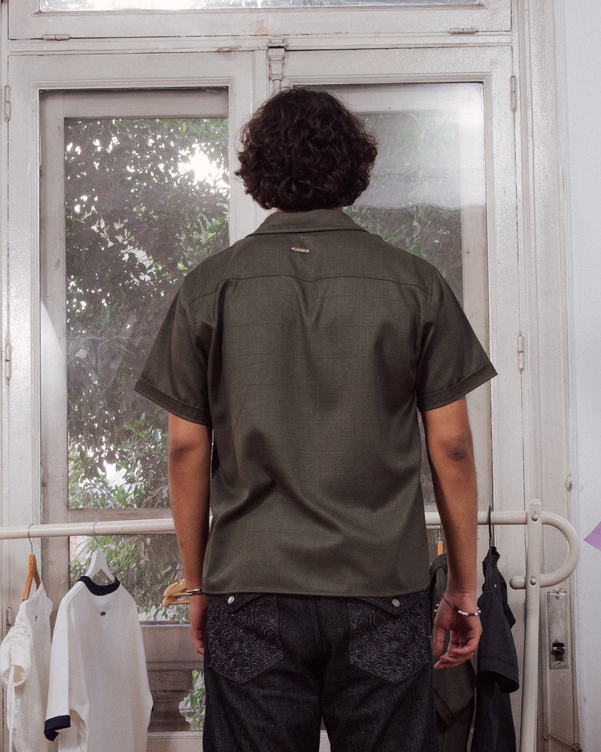 Peacock Button Up