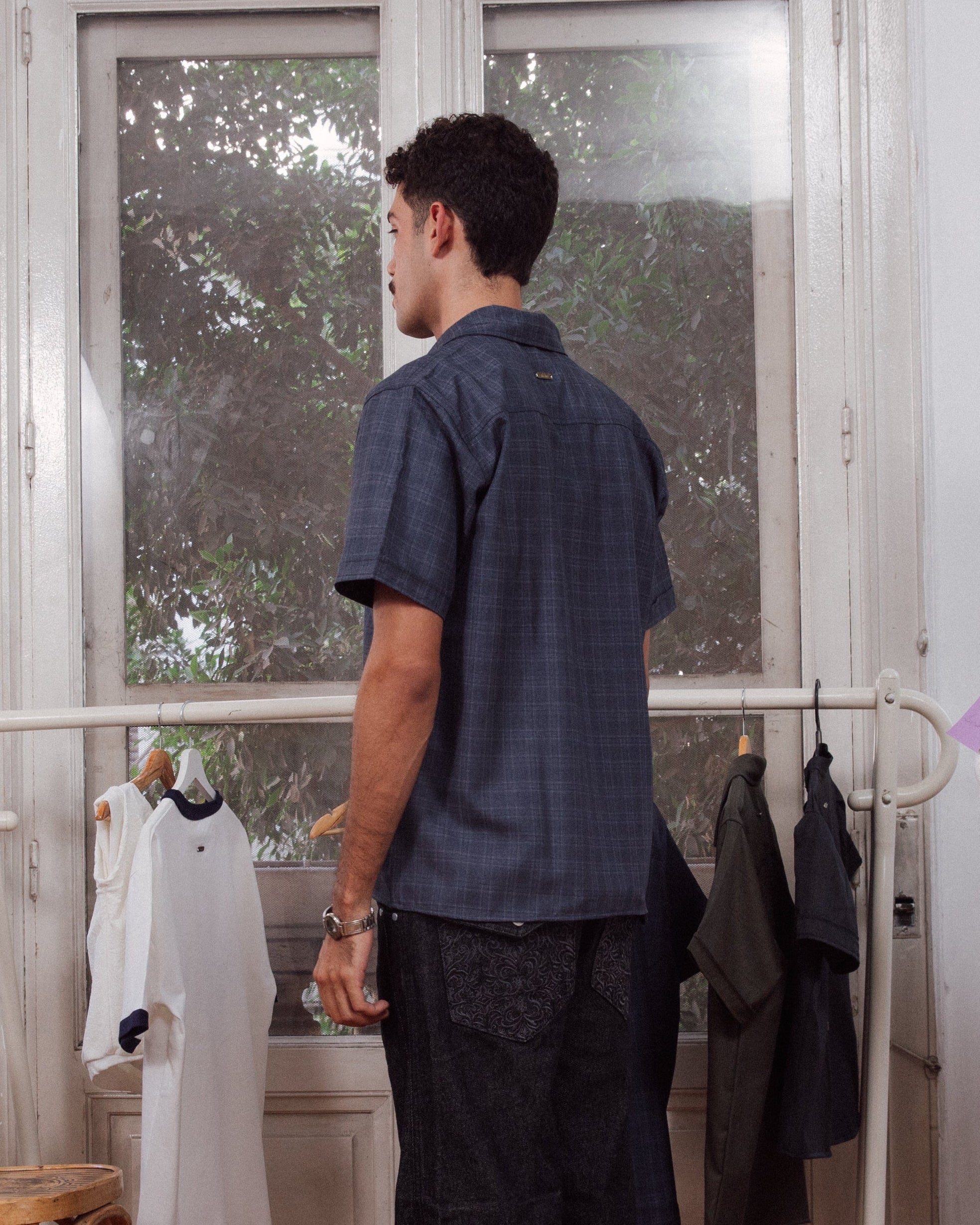 Peacock Button Up